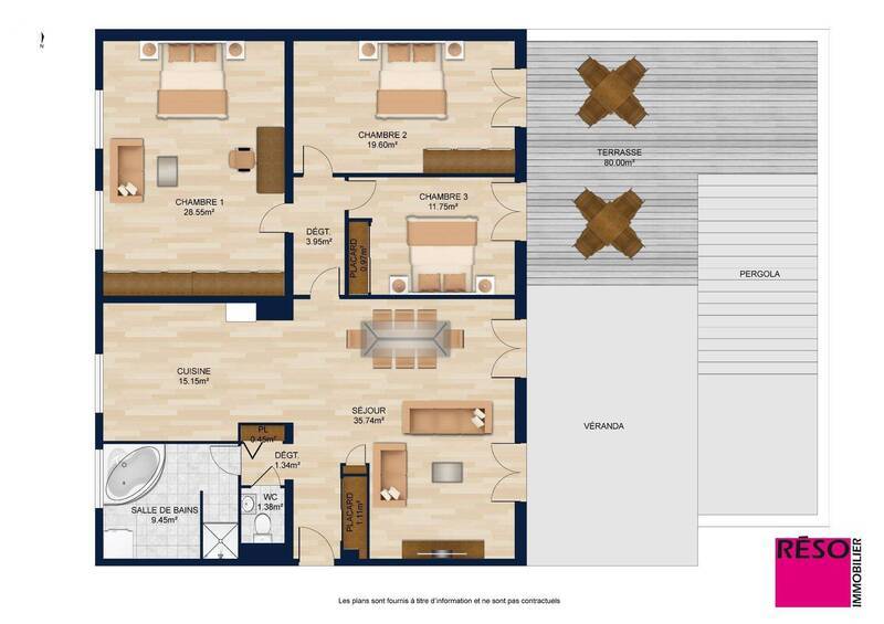 Location appartement 4 pièces 145 m² à Collonges-sous-Salève 74160 - 2 980 €