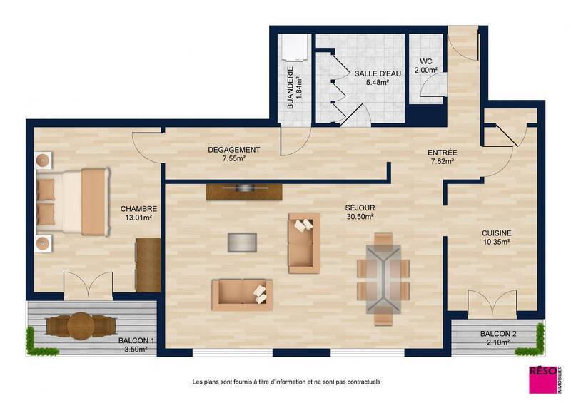 Vente appartement 2 pièces 78.55 m² à Thonon-les-Bains 74200