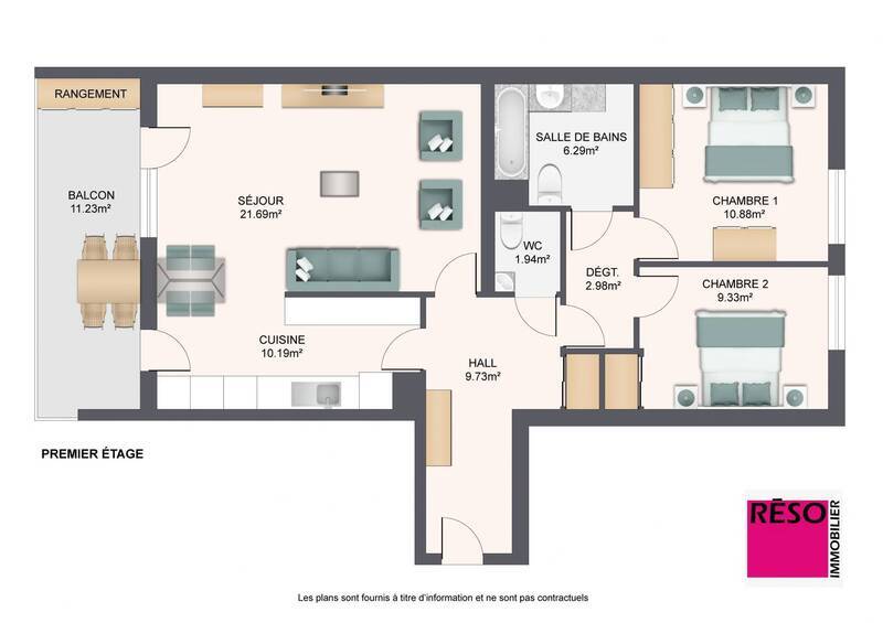 Vente appartement 3 pièces 72 m² à Étrembières 74100