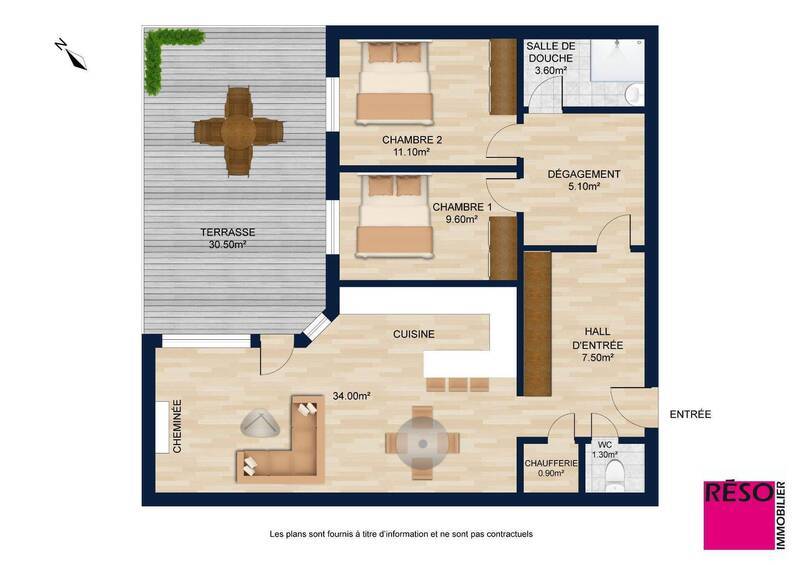 Rent apartment 3 rooms 73.1 m² in Annemasse 74100 - 1 832 €