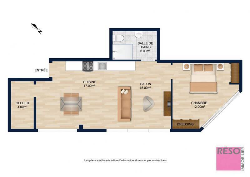 Buy apartment 2 rooms 54.24 m² in Annemasse 74100