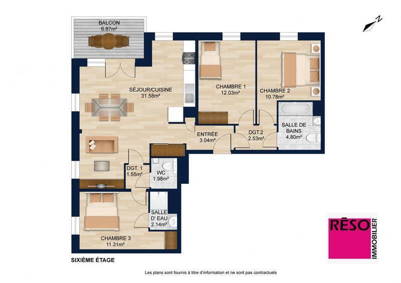 Vente appartement 4 pièces 81.74 m² à Annemasse 74100