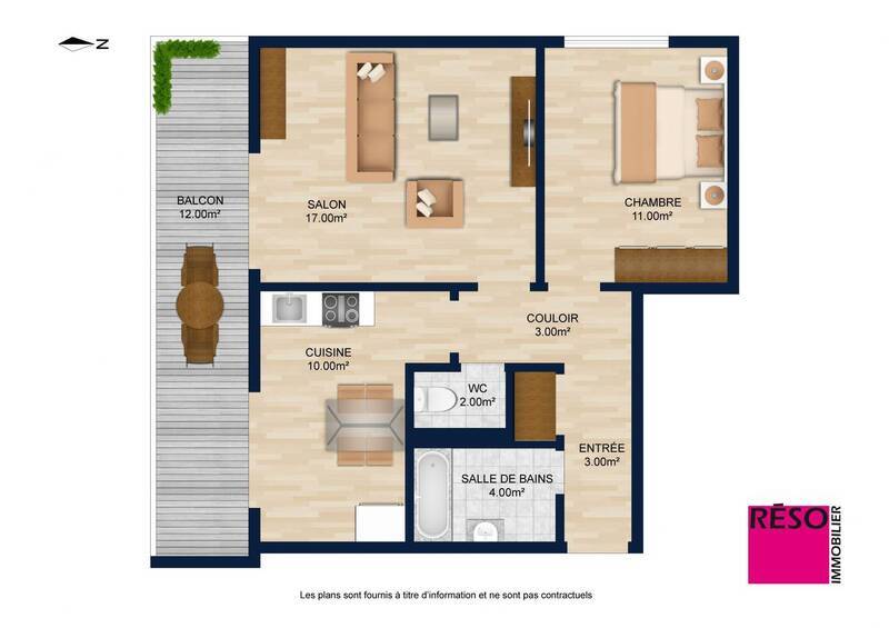Vente appartement 2 pièces 49.27 m² à Gaillard 74240