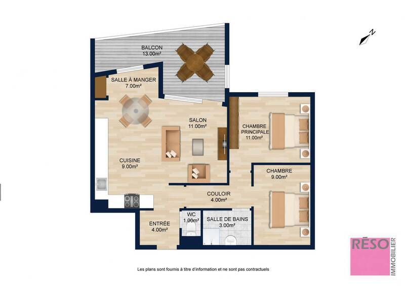 Vente appartement 3 pièces 61.8 m² à Annemasse 74100