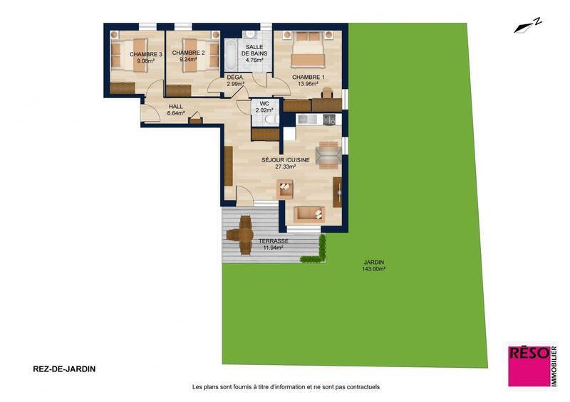 Vente appartement 4 pièces 76 m² à Annemasse 74100