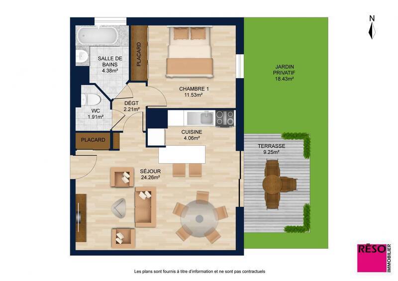 Vente appartement 2 pièces 49 m² à Ville-la-Grand 74100