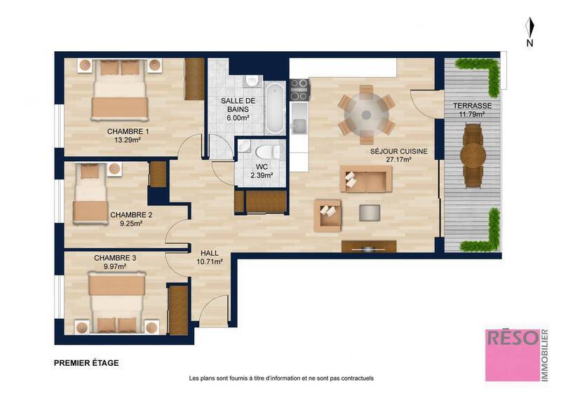 Vente appartement 4 pièces 78.78 m² à Contamine-sur-Arve 74130