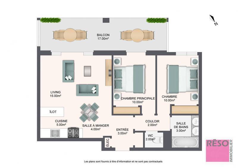 Vente appartement 3 pièces 51.72 m² à Annemasse 74100