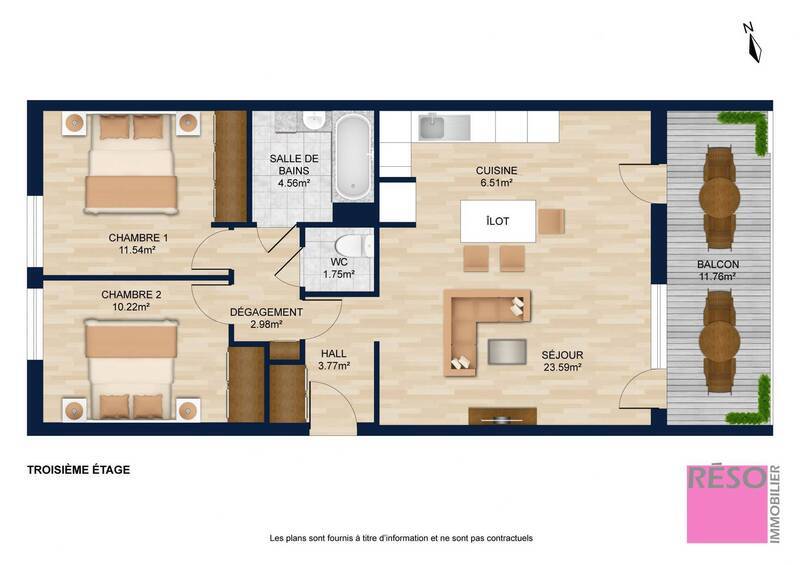 Vente appartement 3 pièces 64.92 m² à Vétraz-Monthoux 74100