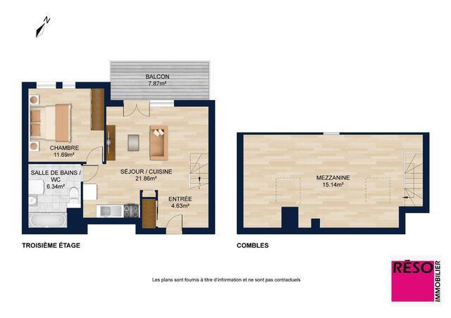 Vente Appartement 3 pièces 60 m² Saint-Pierre-en-Faucigny 74800